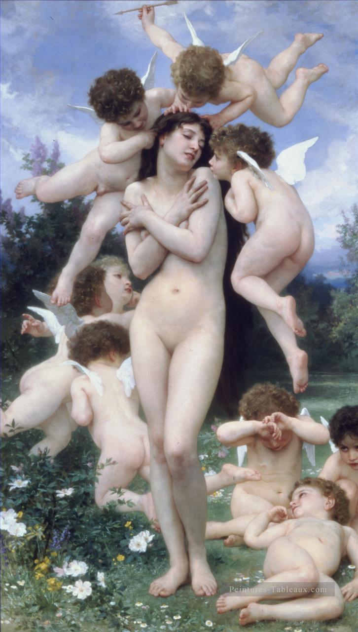 Le printemps ange William Adolphe Bouguereau Nu Peintures à l'huile